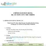 Chính sách bán hàng New City Thủ Thiêm