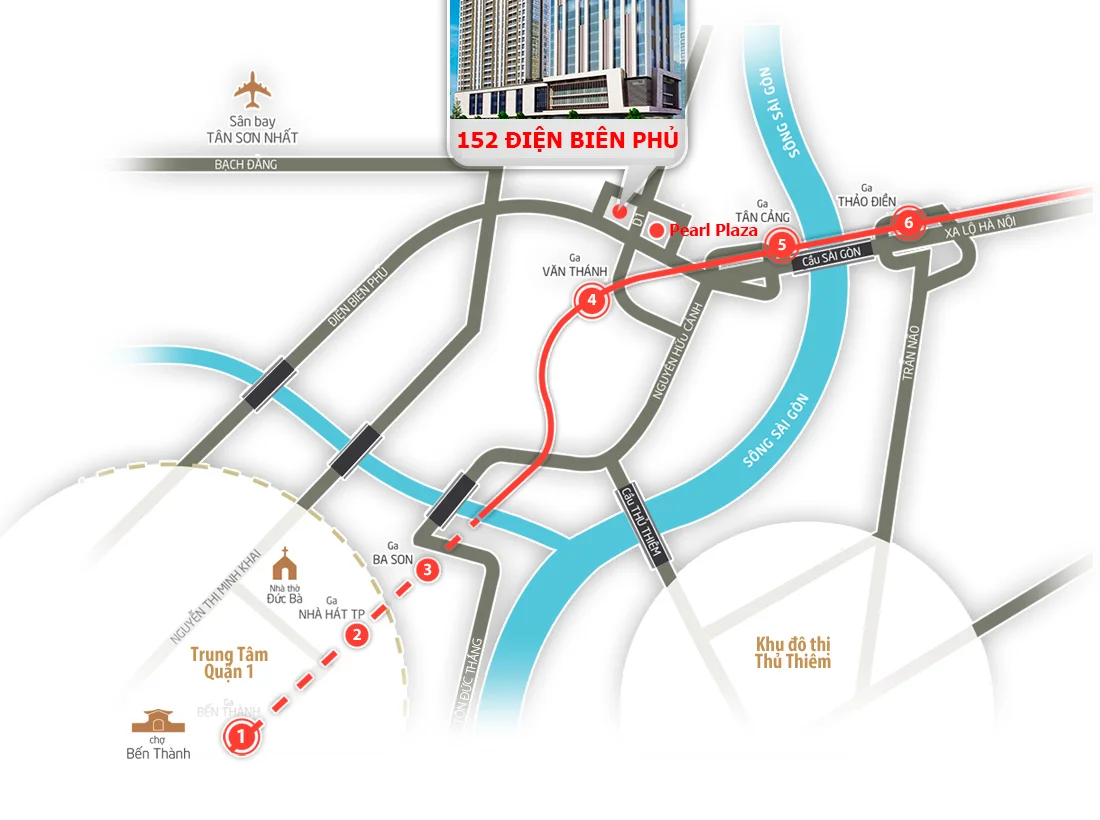 Vị trí dự án 152 Điện Biên Phủ