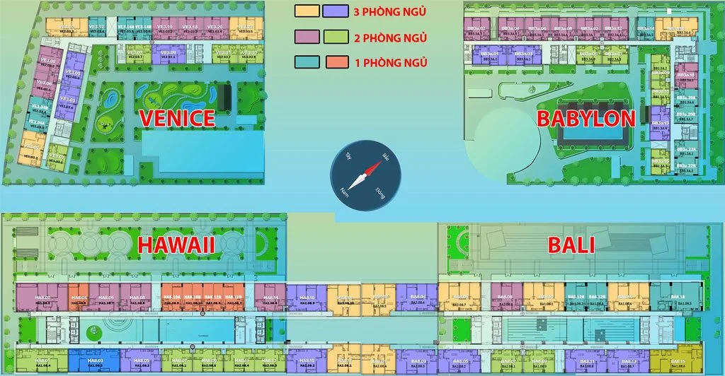 Sơ đồ căn hộ New City Thủ Thiêm